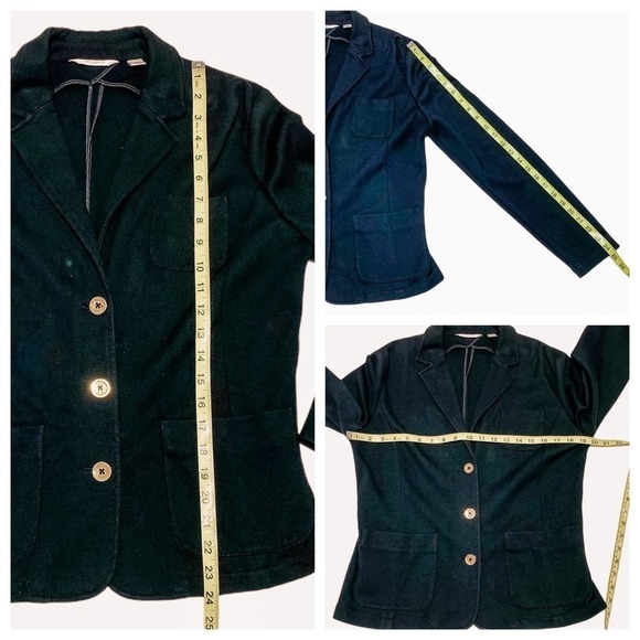 LIZ Claiborne Black 3-Button Blazer Jacket Medium - Picture 13 of 14